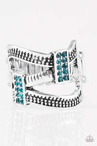 Paparazzi - Urban Upscale - Blue Ring - Klassy Jewelz Boutique
