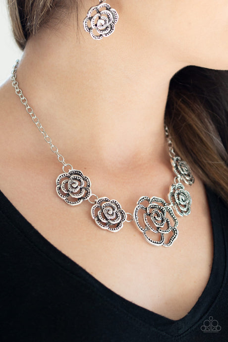 Paparazzi - Primrose Princess - Silver Necklace - Klassy Jewelz Boutique