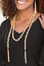 Load image into Gallery viewer, Paparazzi - SCARFed for Attention - Gold Necklace - Klassy Jewelz Boutique