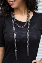 Load image into Gallery viewer, Paparazzi - SCARFed for Attention - Gunmetal Necklace - Klassy Jewelz Boutique