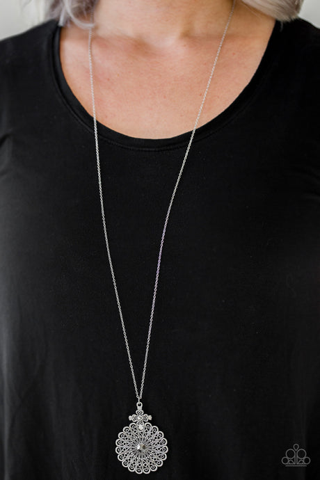 Paparazzi - Walk On The WILDFLOWER Side - Silver Necklace - Klassy Jewelz Boutique