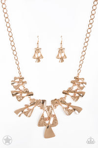 Paparazzi - The Sands of Time - Gold Necklace - Klassy Jewelz Boutique