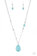 Load image into Gallery viewer, Paparazzi ~ Peaceful Prairies ~ Blue Turquoise Pendant Necklace Set