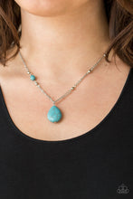 Load image into Gallery viewer, Paparazzi ~ Peaceful Prairies ~ Blue Turquoise Pendant Necklace Set