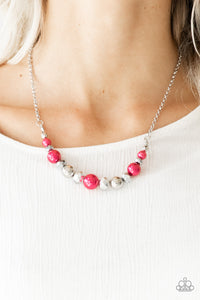 Paparazzi ~ The Big-Leaguer ~ Pink Necklace and Bracelet Set