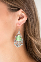 Load image into Gallery viewer, Paparazzi - Majestically Malibu - Green Moonstone Earrings - Klassy Jewelz Boutique