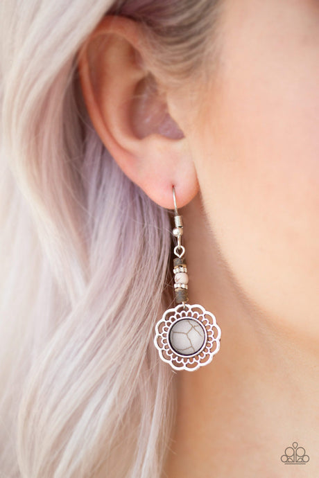 Paparazzi ~ Desert Bliss ~ Silver Earrings