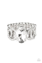 Load image into Gallery viewer, Paparazzi ~ Supreme Bling ! White Ring with Stretchy Band