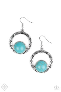 Paparazzi ~ Mesa Mood ~ Blue Turquoise Earrings (Fashion Fix Exclusive)
