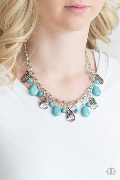 Paparazzi - Terra Tranquility - Blue Necklace - Klassy Jewelz Boutique