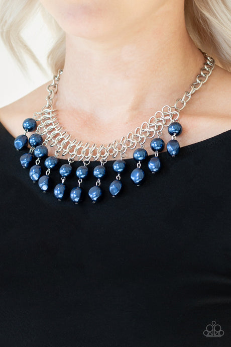 Paparazzi ~ 5th Avenue Fleek ~ Blue Pearl Necklace Set