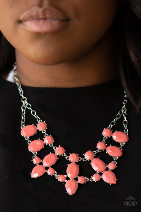 Paparazzi ~ Goddess Glow ~ Orange Necklace Set