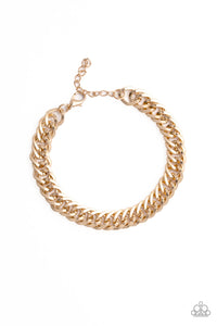 Paparazzi ~ On The Ropes ~ Men's Gold Urban Bracelet