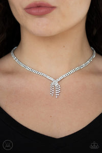 Paparazzi ~ Ante Up ~ White Choker Necklace Set
