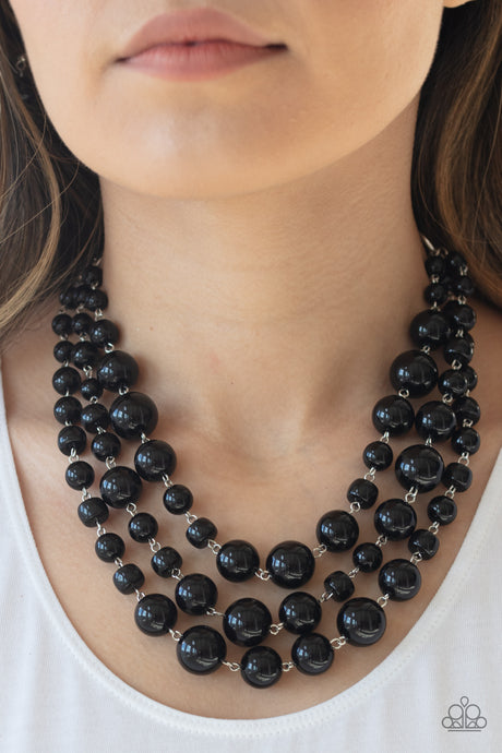 Paparazzi - Everyone Scatter! - Black Necklace - Klassy Jewelz Boutique