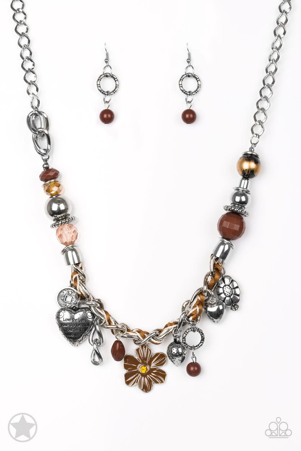 Paparazzi - Charmed, I Am Sure - Brown Necklace - Klassy Jewelz Boutique