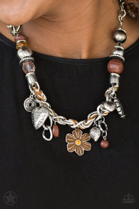Paparazzi - Charmed, I Am Sure - Brown Necklace - Klassy Jewelz Boutique