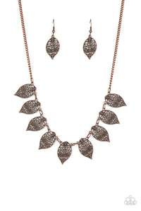 Paparazzi - Leafy Lagoon - Copper Necklace - Klassy Jewelz Boutique
