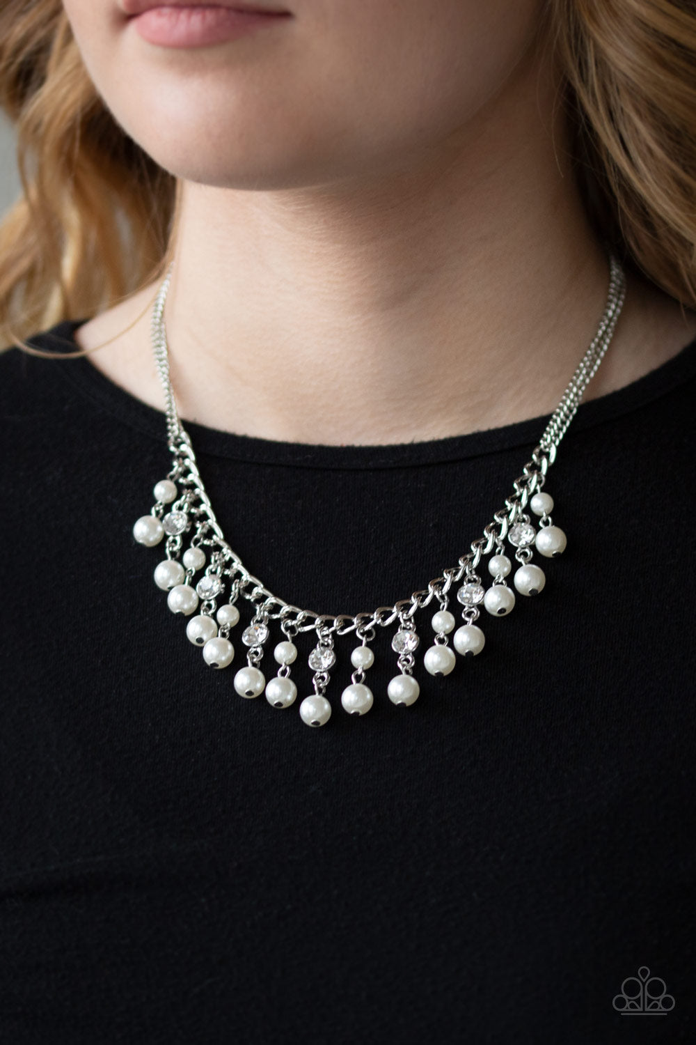 Paparazzi - Regal Refinement - White Necklace - Klassy Jewelz Boutique