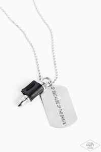 Paparazzi ~ Proud Patriot ~  Men's Black Urban Necklace