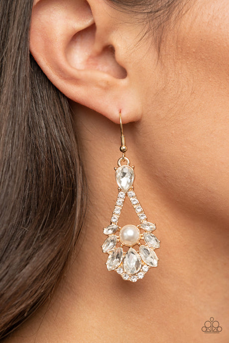 Paparazzi ~ Prismatic Presence ~ Gold Earrings