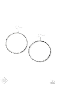 Paparazzi ~ Wide Curves Ahead ~ Silver Earrings (Fashion Fix Exclusive)