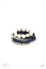 Load image into Gallery viewer, Paparazzi ~ Rose Garden Grandeur ~ Blue Bracelet (Life if the Party Exclusive)