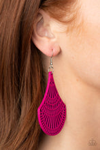 Load image into Gallery viewer, Paparazzi ~ Tropical Tempest ~ Pink Wooden Earrings