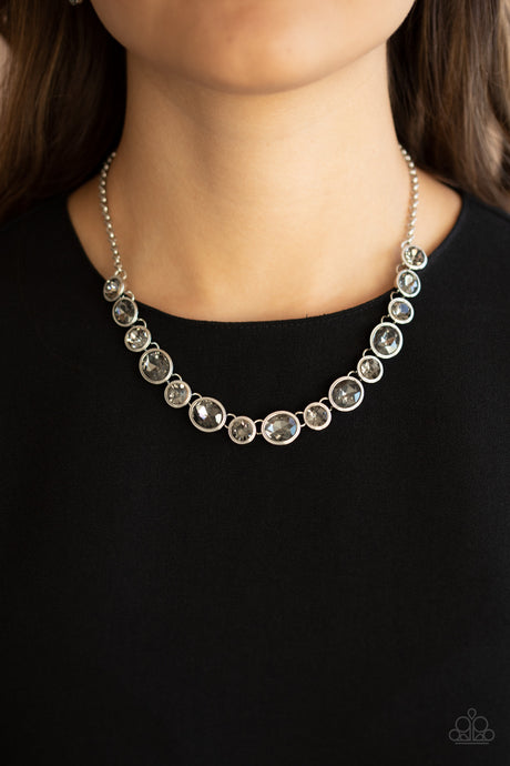 Paparazzi ~ Girls Gotta Glow ~ Silver Necklace Set