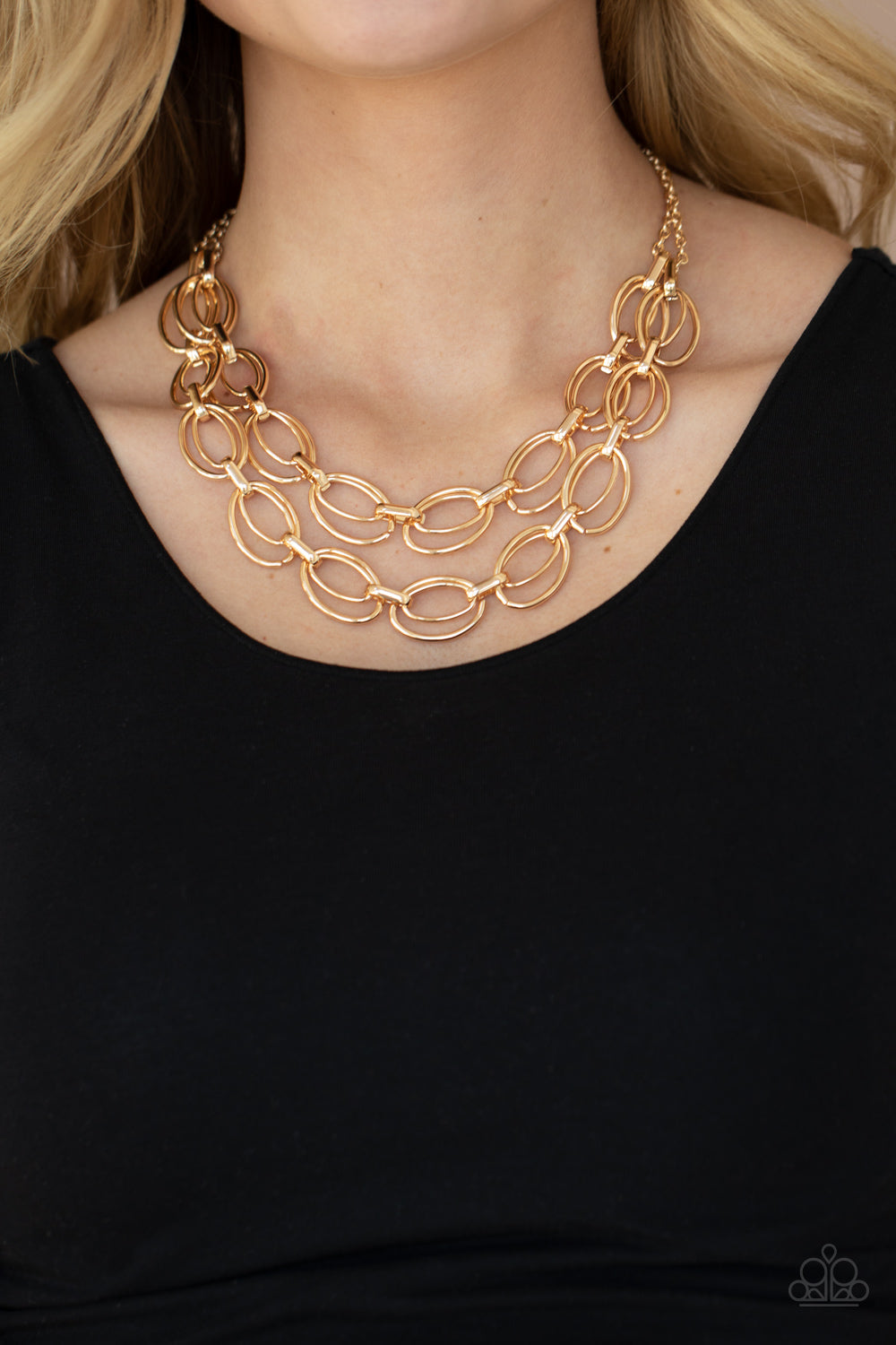 Paparazzi ~ Status Quo ~ Gold Necklace Set