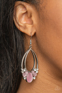 Paparazzi ~ Look Into My Crystal Ball ~ Pink Earrings