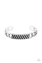 Load image into Gallery viewer, Paparazzi ~ Keep Your Guard Up ~ Men&#39;s  Silver Cuff Bracelet