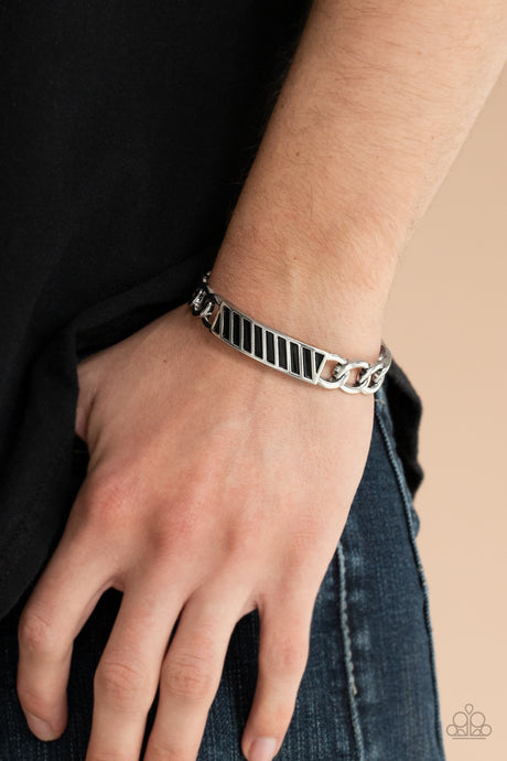 Paparazzi ~ Keep Your Guard Up ~ Men's  Silver Cuff Bracelet