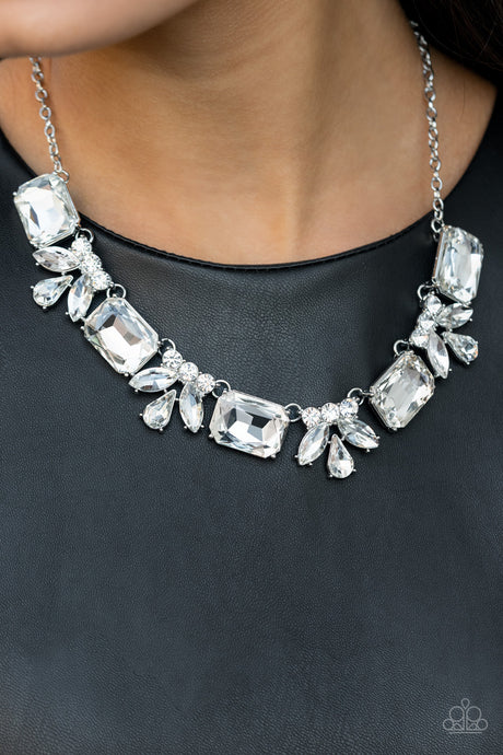 Paparazzi ~ Long Live Sparkle ~ White Necklace Set