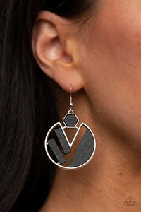 Paparazzi ~ Petrified Posh ~ Black Earrings
