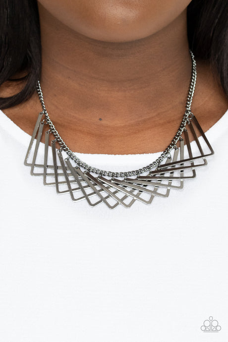 Paparazzi ~ Metro Mirage ~ Black Necklace Set