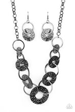 Load image into Gallery viewer, Paparazzi ~ Industrial Envy ~ Black Gunmetal Necklace Set