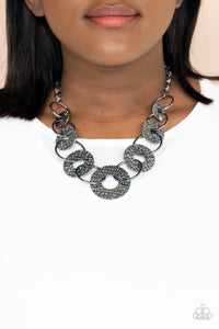Paparazzi ~ Industrial Envy ~ Black Gunmetal Necklace Set