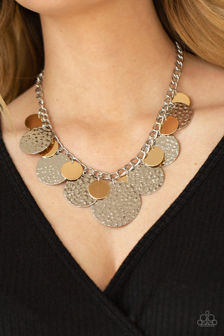 Paparazzi ~ Industrial Grade Glamour ~ Silver Necklace Set