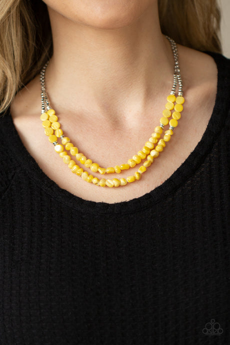 Paparazzi ~ Staycation Status ~ Yellow Necklace Set