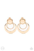 Load image into Gallery viewer, Paparazzi - Refined Ruffles - Gold Clip-On Earrings