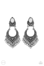 Load image into Gallery viewer, Paparazzi ~ Summery Gardens ~ White Clip-On Earrings