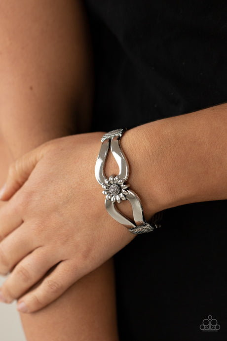 Paparazzi ~ Let A Hundred SUNFLOWERS Bloom ~ Silver Bracelet