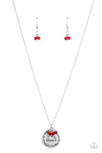 Load image into Gallery viewer, Paparazzi ~ Simple Blessings ~ Red Inspirational Pendant Necklace Set