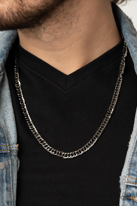 Paparazzi ~ Valiant Victor ~ Men's Black Urban Necklace and Bracelet Set