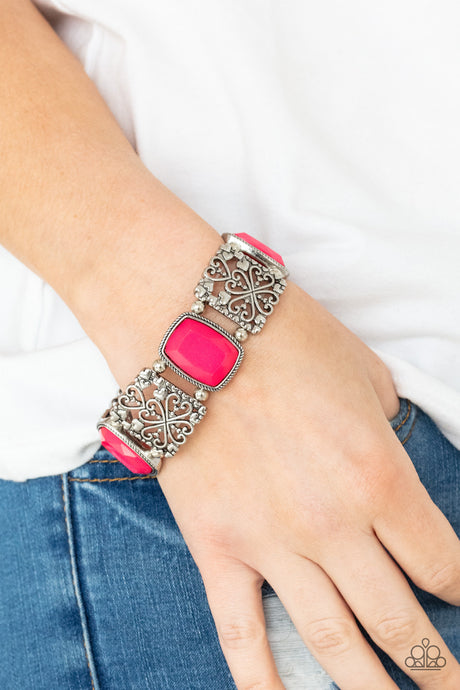 Paparazzi ~ Colorful Coronation ~ Pink Bracelet