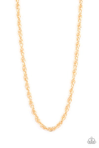 Paparazzi ~ Extra Entrepreneur ~ Men's Gold Urban Necklace and Bracelet Set