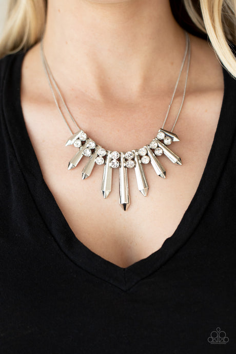 Paparazzi ~ Dangerous Dazzle ~ White Necklace Set (Fashion Fix Exclusive)