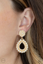 Load image into Gallery viewer, Paparazzi ~ Discerning Droplets ~ Gold Clip-On Earrings