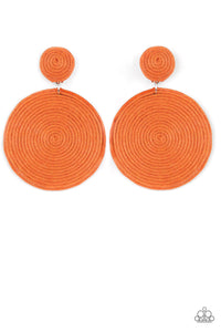 Paparazzi ~ Circulate The Room ~ Orange Post Earrings